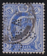 Straits Settlements        .   SG    .   158  (2 Scans)  .  Perfin    .      O        .      Cancelled - Straits Settlements