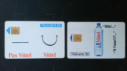 ► France : Eau Minérale VITTEL  Lot 2 Télécartes - Food