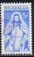 NICARAGUA 1959 POSTAL TAX STAMPS JESUS AND CHILDREN 5c  USED USATO OBLITERE' - Nicaragua