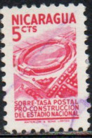 NICARAGUA 1952 POSTAL TAX STAMPS STADIUM MANAGUA AMATEUR BASEBALL 5c USED USATO OBLITERE' - Nicaragua