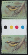 Australia 2013 MNH Sc 3925 $3 Striated Pardalote Gutter - Mint Stamps