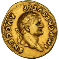 Monnaie, Vespasien, Aureus, 73, Rome, Regravé, TB+, Or, RIC:II-549 - Die Flavische Dynastie (69 / 96)