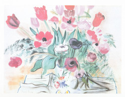 RAOUL DUFY / ANEMONES Et TULIPES - Aquarelles