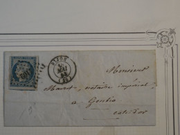 AE18 FRANCE BELLE LETTRE RR 1853  DIJON A GENLIS +CERES N° 4 VOISIN+LOS. 1102 +AFF. PLAISANT+++ - 1849-1850 Ceres