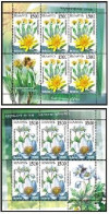 Belarus Belorussia Weissrussland 2009 Spring Flowers Bees Set Of 2 Sheetlets With Labels Mint - Abeilles