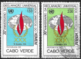 Cabo Verde – 1978 Declaration Of Human Rights Used Set - Cap Vert
