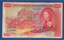 SEYCHELLES - P.18b – 100 RUPEES 1969 F, S/n A/I 019063 -RARE- - Seychelles