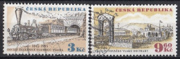 CZECH REPUBLIC 81-82,used,falc Hinged,trains - Used Stamps