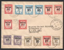 1938  Lettre Pour L'Autriche Série Complète Yv 140-153 - Covers & Documents