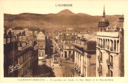 FRANCE - 63 - CLERMONT FERRAND - Perspective Sur Jaude La Rue Blatin Et Le Puy De Dôme - Carte Postale Ancienne - Clermont Ferrand