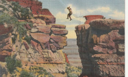 Leap For Life, Grand Canyon, Arizona This Is A 12 Foot Leap With A 2000 Ft. Drop  Crease - Gran Cañon