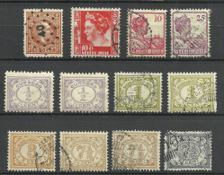 NEDERLAND-INDIE Netherlandsch-Indie 1879-1940 - Small Lot Of 12 Stamps, Mostly Used - Indes Néerlandaises