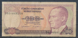 °°° TURKEY - 100 LIRA °°° - Turquie