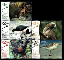 New Zealand 2017 Recovering Native Birds Set As Block Of 5 Used - Oblitérés