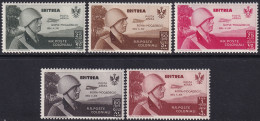 Eritrea 1934 Sc CB1-5 Sa A7-11 Air Post Partial Set MH* - Eritrée