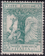 Eritrea 1928 Sc B21 Var Sa 132a MH* "dot In Eritrea" Variety - Eritrée