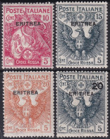 Eritrea 1916 Sc B1-4 Sa 41-4 Set MH* Some Crazed Gum - Eritrée