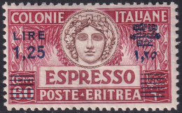 Eritrea 1927 Sc E8 Sa E9 Express MLH* Perf 11 Blue Overprint - Eritrea