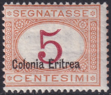 Eritrea 1920 Sc J1b Sa S14 Postage Due MH* - Eritrea