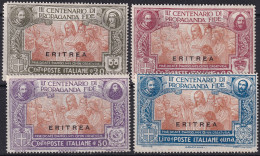 Eritrea 1923 Sc 65-8 Sa 61-4 Set MH* Disturbed Gum - Eritrée