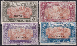 Eritrea 1923 Sc 65-8 Sa 61-4 Set MH* Disturbed Gum - Eritrea