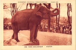 ANIMAUX - ELEPHANT - EXPOSITION COLONIALE PARIS 1931 - PARC ZOOLOGIQUE - CACHET - Éléphants