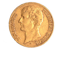 Consulat - 40 Francs Bonaparte Premier Consul An 11 (1802) Paris - 40 Francs (goud)