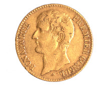 Consulat - 40 Francs Bonaparte Premier Consul An 11 (1802) Paris - 40 Francs (oro)