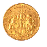 Allemagne-Ville Libre DHambourg 20 Mark 1884 Hambourg - 5, 10 & 20 Mark Oro