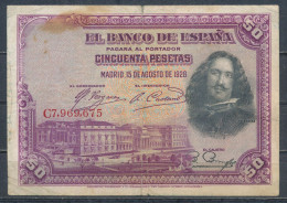 °°° SPAIN - 50 PESETAS 1928 °°° - 50 Pesetas