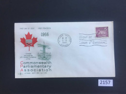 Canada CPA, Parliamentary Meeting FDC (2157) Free Shipping - Brieven En Documenten