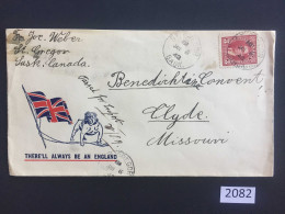 Canada To Missouri Nice Cache 1942 Cover (2082) Free Shipping - Cartas & Documentos