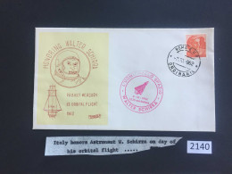 Italy Astronaut Walter Schirra FDC (2140) Free Shipping - Revenue Stamps