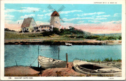 Massachusetts Cape Cod Quaint Scene Showing Windmill 1928 - Cape Cod