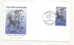 FDC, Premier Jour, POLYNESIE FRANCAISE,Tahiti, PAPEETE, VII E Festival Des Arts Du PACIFIQUE, 9 Sept. 96 - FDC