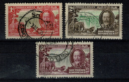 Ref 1608 -  Southern Rhodesia - 1935 Silver Jubilee - 3 Used Stamps SG 31/2 & 34 - Southern Rhodesia (...-1964)