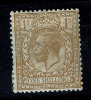 Ref 1608 -  GB KGV - 1/= - Very Lightly Mounted Mint Stamp - SG 395 - Unused Stamps