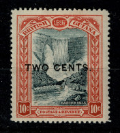 Ref 1608 -  1899 British Guiana - TWO CENTS On  10c Mounted Mint Stamp - SG 223 - British Guiana (...-1966)