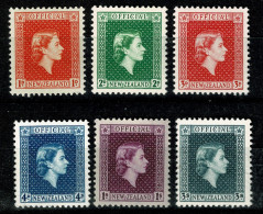 Ref 1609 - 1954 6 X New Zealand Official Stamps  Inc 1/= & 3/= - Lightly Mounted Mint - Officials