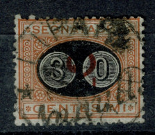 Ref 1609 - Italy 1890-91 - 30c On 2c Postage Due -  Good Used - Sassone 19 Cat  €16 - Taxe