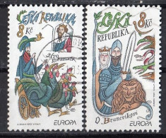 CZECH REPUBLIC 144-145,used,falc Hinged,dragons - Used Stamps