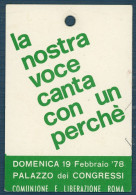 °°° Cartoncino N. 5312 - Comunione E Liberazione °°° - Altri & Non Classificati