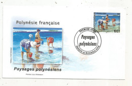 FDC, Premier Jour, POLYNESIE FRANCAISE,Tahiti, PAPEETE, PAYSAGES POLYNESIENS,  10 Novembre 2004 - FDC