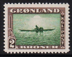 1945. New York Issue. 2 Kr. Green/sepia Kayak. Never Hinged.  (Michel 15) - JF532357 - Nuovi