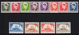 1950. GRØNLAND. Frederik IX And Gustav Holm.__ Complete Set With 12 Stamps. Never Hinged. (Michel 28-36+) - JF532358 - Nuovi