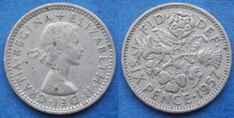 UK - 6 Pence 1957 KM# 903 Elizabeth II Pre-decimal (1952-71) - Edelweiss Coins - Otros & Sin Clasificación