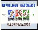 Rep. Gabon ** Bloc N° 26 - J.O. De Montréal (course à Pied, Foot, Saut En Hauteur) - Gabon (1960-...)