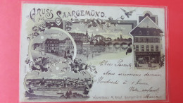 Gruss Aus Sarreguemines , Carte 1900 à La Lune , Waarenhaus Knopf - Sarreguemines