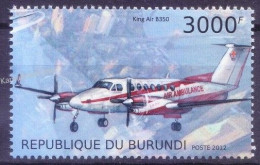 Burundi 2012 MNH, Air Ambulance, Rescue Aircraft King Air B350 - Primo Soccorso