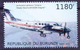 Burundi 2012 MNH, Air Ambulance, Rescue Aircraft, Aviation, Rescue Services - Secourisme